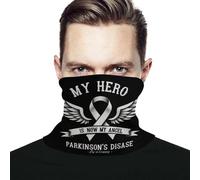 Unisexe Cache-Col Sensibilisation À La Maladie De Parkinson Mon Héros Est Maintenant Mon Ange Echarpe Tête Pirate Multi-Usage Décoration Faciale Microfibre Couvre-Chef pour Sports Yoga Randonnée