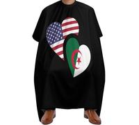 Unisexe Cape de Coupe, Drapeau américain de l'Algérie, Capes de Salon de Coiffure Pliable Cape de Coupe de Cheveux pour Adultes Couper Adolescents