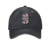 Unisexe Casquette Baseball Reprendre L'Amérique Combattre 45 47, Mode Casquette De Baseball Anti UV Anti-Soleil Cap Casquettes Sport pour Homme Cyclisme Badminton