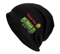 Unisexe Casquette Coupe-Vent Camion Poubelle Drôle Camion De Recyclage des Déchets Merci 0 Chapeaux De Course Doux Bonnet d'hiver Tricoté pour Running, Ski, Jogging