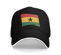 Unisexe Casquette De Baseball avec Sport Casual Pare Soleil Ghana Drapeau Nationalcasquette De Baseball Sun Protection Casquettes De Golf Polyester Chapeau De Réglable