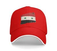 Unisexe Casquette De Baseball avec Sport Casual Pare Soleil Syrie Drapeau Nationalcasquette De Baseball Sun Protection Casquettes De Golf Polyester Chapeau De Réglable