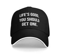 Unisexe Casquette De Baseball La Vie Est Belle, Tu Devrais T'En Procurer Une. Casquettes Snapback Léger Casquette Trucker Anti-Soleil Chapeau pour Été Cyclisme Extérieur
