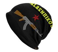 Unisexe Casquette De Crâne Kalachnikov Vintage Russian Gun2 Chapeau De Ski Classique Bonnet Décontracté pour Jogging, Cyclisme, Le Sport