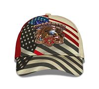 Unisexe Casquette-Hip Hop Réglable Strapback Cap Mode Casquette De Baseball pour Pêche Trucker Sport Impression 3D d'un Eagle Pompier Américain - USA