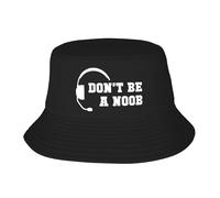 Unisexe Chapeau De Soleil Illustrations du Jeu Don't Be A Noob 2 Noir 9 Bob Léger Chapeau De Pêcheur Pliable Bucket Hat pour Voyages Plage Voyage