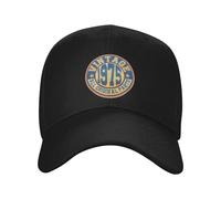 Unisexe Chapeau de Soleil Personnalisé Vintage Toutes Les pièces d’Origine Emblème Bouclier 1975 Anniversaire Casquette de Baseball Extérieur Réglable Papa Chapeau D’été Snapback Chapeaux Cadeau