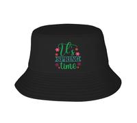 Unisexe Chapeaux De Plage C'est Le Printemps Black 22 Casquette Visière Pliable Chapeau De Soleil Anti-UV Chapeaux De Seau pour Jardinier Pêche Vacances