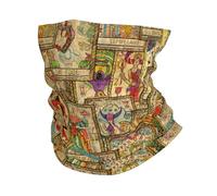 Unisexe Chapeaux Demi-Visage, Cache-Col Cartes de Tarot Divination Occulte et Wicca Multifonctionnel Protection du Visage pour Jogging Randonnée Cyclisme