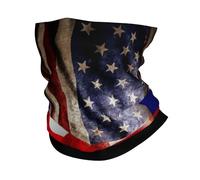 Unisexe Chapeaux Demi-Visage,Drapeau Britannique ondulé de l'Amérique et de la Grande-Bretagne,Bande de Cheveux Anti-UV Tube Bandeaux pour Cyclisme Randonnée Extérieur 26X30cm