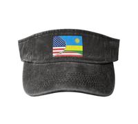 Unisexe Chapeaux Randonnée Drapeau Américain Et Drapeau Rwandais Casquette De Baseball Vintage Casquette De Chasse pour Femme, Running, Camping