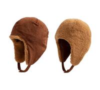 Unisexe Chapka de Ski Chaud Chapeau de Trappeur Russe en Polaire Bonnet d'hiver avec Cache-Oreilles Coupe-Vent Anti-Froid Cagoule de Sport de Plein Air pour Moto Vélo Camping Chasse Patinage