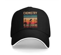 Unisexe Couleur Pure Chapeaux de Papa La Science c’est comme Cuisiner Juste ne Pas lécher la cuillère Casquette d’Homme Visière de Soleil Casquettes de Baseball Chimie Casquette à visière Pointue