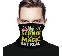 Unisexe Echarpe Tête Pirate La Science Amusante : C'est comme De La Magie, mais en Vrai ! Bandana Multi-Usage Décoration Faciale Élastique Protection du Visage pour Course À Pied Sports Motorcycle