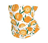 Unisexe Écharpe Tube, Tube Bandeaux Dessin animé Orange Fruits Tropical Vintage Blanc étanche à la poussière Bandeau Magique pour Cyclisme Sports Extérieur