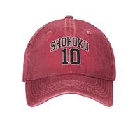 Unisexe et à la Mode Retro Shohoku Slam Dunk Anime Cartoon Casquettes de Baseball Hommes Femmes en Détresse Denim Snapback Cap Casquettes d’été en Plein air Chapeau Sports Cadeaux en Plein air