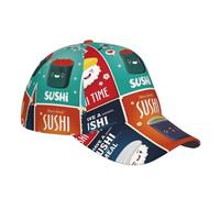 Unisexe,Femmes Hommes Casquette De Baseball Modèle De Sushi Casquette Classic BB Cap avec Mignon Casquettes Sport Adjustable Casquette Décontractée pour Vacances Randonnée Voyages