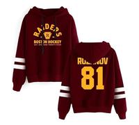 Unisexe Heated Rivalry Merch Sweat à capuche imprimé à manches longues Rozanov 81 Heated Rivalry pour les fans 01-Bordeaux L