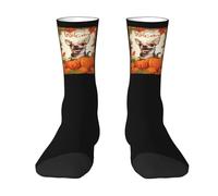 Unisexe Homme Chaussettes, Bienvenue Automne Chihuahua Chien Citrouille Automne Érable Chiot Mes Chiens d'Amour, Socquettes de Sport Confortables Chaussettes de Sports pour Femme Homme 40cm