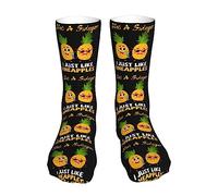 Unisexe Homme Chaussettes Je ne suis pas un échangiste, j'aime juste les ananas. Ananas drôle Socks Anti-Ampoules Chaussettes Courtes pour Homme Femme Trekking 40cm