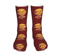 Unisexe Homme Chaussettes Journée nationale du hot-dog Socquettes Sportswear Renforcées Chaussettes de Sports pour Training Yoga Aptitude Randonnée 40cm