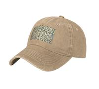 Unisexe - Labyrinthe Treasure Map Printed Natural Baseball Cap, Stylish Golf Dad Cap and Casual Trucker Cap