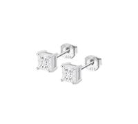 Unisexe Lotus Argent LP3835-4/1 Argent Dot Light Boucles d'oreilles avec zirconium carré