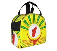Unisexe Madagascar Emblème National Sac Isotherme Repas Tote Boîte À Déjeuner Portable Conteneur École Voyage Pique-Nique