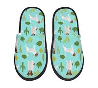 Unisexe Pantoufles Chaussons Fluffy Cactus Pour Chien Jack Russell Pantoufles Hotel Confortable Chaussons Homme Femme Unique Chaussons Usage Unique Pour Maison Hôtel Spa L