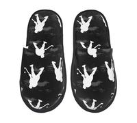 Unisexe Pantoufles Femme Hiver Impression Noire Des Joueurs De Hockey Blancs Pantoufles De Spa Classique Pantoufles Hotel Sont Tendance Chaussons Maison Pour Salon Exterieur Maison L