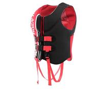 Unisexe Portable Veste de Kayak en Néoprène Haute Flottabilité Sangles Entrejambe pour Navigation Natation Sports Nautiques(Red,XL)