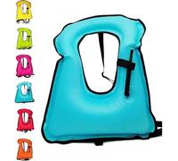 Unisexe Portable Veste de Kayak en Néoprène Haute Flottabilité Sangles Réglables pour Canoë Plongée Paddle Sports Nautiques(Blue)