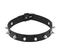 Unisexe Punk Gothique Rock Accessoires en Cuir De Spike Rivet Collier Chaîne Clouté Cou en Métal pour Femmes Hommes
