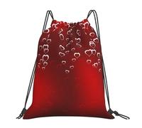 Unisexe Sac à Dos à Cordon Cœur d'amour Romantique Jour de l'amour Sacs de Sport à Cordon Pratique Sac de Piscine pour Surf Enfant Voyage 36X42cm