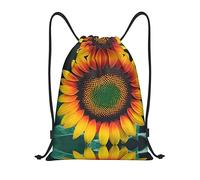 Unisexe Sac a Dos Cordon Tournesols Rainbow Sacs à Cordonnet Premium Sac de Yoga pour Plage Homme Voyage 36X42cm