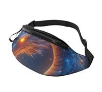 Unisexe Sac À Poitrine Magie Spatiale Galactique Dragon Noir Sac Poitrine Léger Sacoche De Ceinture pour Voyage Vie Quotidienne Balade 14X35Cm