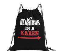 Unisexe Sac de Natation Mon Voisin est Un Karen Sac à Motifs Sac à Dos léger 36x42cm pour Rangement de vêtements Chaussures,Plage,Sport en Plein air