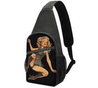 Unisexe Sac Triangle Pin-Ups Sexy Sacoche Bandoulière Rétro Sac Cyclisme Pour Camping, Randonnée, La Randonnée