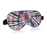 Unisexe sommeil masque pour les yeux bleu rouge cravate colorant motif nuit masque de sommeil confortable oeil sommeil ombre couverture