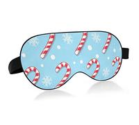Unisexe sommeil masque pour les yeux ciel de noël Candy Cane nuit masque de sommeil confortable oeil sommeil ombre couverture