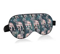 Unisexe sommeil masque pour les yeux patriotique Pitbull drapeau américain galaxie nuit masque de sommeil confortable oeil sommeil ombre couverture