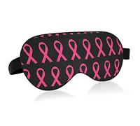 Unisexe sommeil masque pour les yeux ruban de cancer du sein rose nuit masque de sommeil confortable oeil sommeil ombre couverture