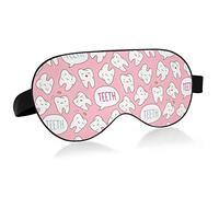 Unisexe sommeil masque pour les yeux sauver Kawaii dessin animé rose dents nuit masque de sommeil confortable oeil sommeil ombre couverture