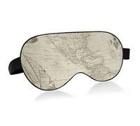 Unisexe sommeil masque pour les yeux Vintage carte du monde voyage nuit masque de sommeil confortable oeil sommeil ombre couverture