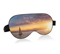 Unisexe sommeil masque pour les yeux voile vacances coucher de soleil horizon nuit masque de sommeil confortable oeil sommeil ombre couverture