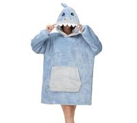 Unisexe Sweat à Capuche Panda Pull Large Robe de Chambre Animal Microfibre Couverture Flanelle Panda Mignon Douce Epaisse Chaud avec Grandes Poches