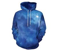 Unisexe Sweats à Capuche Rêve Voie Lactée 3D, Créatif Ciel Étoilé Hoodie, Homme Femme Automne Hiver Manches Longues Sport Pullover Sweat-Shirts avec Poches L