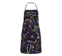 Unisexe Tablier De Cuisine Aubergine Violette Tablier De Cuisine pour Enfant avec Poche Imperméable Tabliers BBQ, pour Barbecue, Jardinage, Serveuse