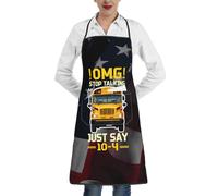 Unisexe Tablier De Cuisine Oh Mon Dieu, Arrêtez De Parler, Dites Juste 10-4 Tablier De Barbecue Imperméable Drôle Chef Tabliers, pour Serveuse, Barbecue, Cuisson, 52x72cm