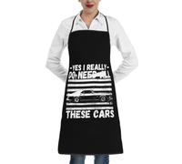 Unisexe Tablier De Cuisine Oui, J'Ai Vraiment Besoin De Toutes Ces Voitures Tablier De Nettoyage avec Poche Professionnel Chef Tabliers, pour Cuisson, La Pâtisserie, Restaurant, 52x72cm